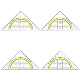 Klares Geodreieck 180-Grad Winkelmesser Entwurfswinkel Messwerkzeug Für Architekturzeichnungen Mathematik Quadrat Für Architekten