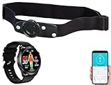 Newgen Medicals Pulsuhr: Fitness-Smartwatch mit Brustgurt, EKG, Blutdruck, SpO2, App, IP67 (Sport Armband, Smartwatch-Fitnessuhr, Senioren Handy)