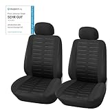 Upgrade4cars Autositzbezüge Set für die Vordersitze | Auto-Schonbezüge Universal Schwarz Auto-Sitzbezug Sommer Winter | Autozubehör Innenraum Deko | Geschenke für Frauen und Männer