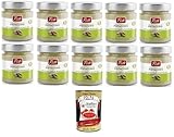 Pistì Crema Spalmabile al Pistacchio con 'Pistacchio Verde di Bronte Dop' Pistazien-Aufstrichcreme mit „Grünen Pistazien von Bronte Dop“ 10x200gr + Italian Gourmet polpa 400g