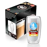 BigDean 4 Stück hohe doppelwandige Latte Macchiato Gläser 350 ml aus Borosilikatglas – Kaffeegläser in Geschenkverpackung