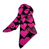 CMZYBBD Schal Der Herbst- Und Winterschal Der Frauen Verdickt Und Verlängerte Warme Gestrickte, Vielseitige Schal -nackenschal Weich Und Warm-rosenrot