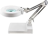 XDLEDMKIZ Bildschirmlupe 5X / 8X / 10X / 15X / 20X LED-Lupenleuchter Klappbare Leselupenlampe Weiße Beauty Shot-Schweißlupe mit LED-Licht Doppelter Komfort