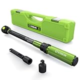 ETOOLAB 1/2 Zoll Drehmomentschlüssel Auto, 20-230Nm/10-170lbf-ft, ±3% Fehlergenauigkeit, 72 Zähne Umschaltknarre Drehmomentschlüssel Set mit 6' Verlängerung, 1/2'-3/8' Adapter für Auto/Fahrrad