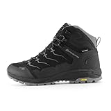 Alpine PRO CREDE Unisex Outdoorschuhe Grau aus Leder und Textil, Wasserdichte PTX Membran, Griffige Sohle, Stabile Wanderschuhe, HSS Fersenverstärkung, für Anspruchsvolles Gelände 39