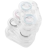 TOYANDONA 4 Stück Pack Transparente Kontaktlinsenbox Auslaufsicheres Aufbewahrungsetui für Reise Kleine Leichte Kontaktlinsenbehälter mit Dichtem Verschluss Wiederverwendbar und Einfach zu