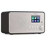 Audizio Avio - Kompaktes DAB Plus Radio mit Bluetooth, Digitalradio, FM & UKW, AUX, 30 Watt Lautsprecher, 40 Speicherplätze, Küchenradio mit Display, Radiowecker mit Sleeptimer, Auto-Suchlauf - Silber