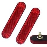 Geaanen 2 StüCk 84 X 18 X 8mm Roter Rechteckiger RüCkstrahler Motorrad Mit Schrauben, Rückstrahler Fahrrad, Motorrad Reflektor Hinten,