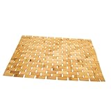 TOPPERFUN Bambus badvorleger rutschfest Natürliche Bambusmatte Atmungsaktiv Robust für Badezimmer Fußmatte Hygienisch