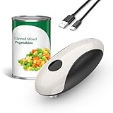 Elektrischer Dosenöffner, Wiederaufladbarer Dosenöffner für Senioren mit Arthritis, Glatte Kante, Lebensmittelecht, Seitlich Schneidender Dosenöffner, Automatischer Dosenöffner mit einem Tastendruck