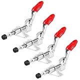 4 Stück Kniehebelspanner, Kniehebelklemme Push Pull Action Handwerkzeug, Waagrechtspanner, Anti-Rutsch Vertikale Clamp, Schnellspannwerkzeug, für Maschinenbetrieb, Zimmerei, Schweißen