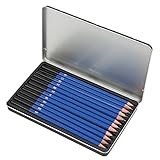 Socobeta Zeichenstifte, ausgezeichnete Schattierung, glänzende Farbumgebung, Skizzierstift-Kit mit Eisenbox für Skizzen zum Plotten zum Zeichnen