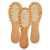 NOLITOY 1 Set 3 Stück Holzkamm Haarbürste Haartrocknerbürste Kämme für Frauen Entwirrungsbürste Mini-Kamm Haarbürste für lockiges Haar Holzbürste Säugling Damen Haarbürste Tragbare Bambus