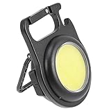 Operitacx Wiederaufladbare Cob Taschenlampe mit Schlüsselanhänger Tragbare Arbeitsleuchte für Camping Notfälle und Autoreparaturen LED mit Mehreren Beleuchtungsmodi