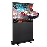 Todeco Beamer Leinwand 60 Zoll 4:3, Mobile Business und Heimkino Beamer, Tragbar Projektor Leinwand, Bodenprojektor Bildschirm, 121 x 91 cm, Keine Montage erforderlich