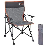 Portal Campingstuhl faltbar Klappstuhl mit hoher Rückenlehne Camping Stuhl 120kg belastbar Angelstuhl mit harten Armlehne & Tragetasche Faltstuhl für Camping Picknick Garten Balkon Outdoor