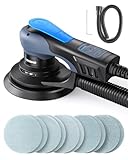 350W Bürstenloser Exzenterschleifer mit 150mm Schleifteller, 5mm Exzentrizität Exzenter Schleifer, 6 Stufiger Drehzahlregelung bis 10.000 U/min, Exenterschleifmaschine Ideal für Holzoberflächen