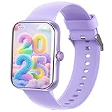 Alutoria Smartwatch Kinder, Kinder Telefonuhr Sport Fitness für Kinder, 1,83 Zoll HD-Touchscreen, Benachrichtigungen Nachrichten, Fitness-Tracker für Jungen, Mädchen und Teenager, Glänzendes violett