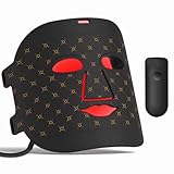 HOMESTA Rotlichttherapie-Maske, LED-Gesichtslichttherapie-Maske, LED-Gesichtsmaske für Hautstraffung Akne-Behandlung, Anti-Aging, glatte Falten, feine Linien, Rotlichtmaske
