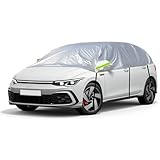 CICMOD Halbgarage Auto, Winter Autoabdeckung für EIS Sonne Staub Schutz Halbgarage Auto Abdeckplane Scheibenabdeckung Universelle für Schrägheck