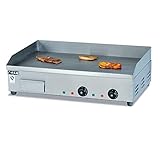 Elektro Grillplatten 4400W,Professionelle Edelstahl-Kochplatte 72.7 cm,Gastronomie Grillplatte mit zwei Temperaturreglern für Zuhause Outdoor Camping