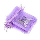HOLIDYOYO 50 Stück Leerer Beutel Kordelstring Hochzeit klein getrocknete Aufbewahrungsbeutel Party Schmuckbeutel aus Organza Beutel Leere Beutel Verpackungsbeutel Beutel Beutel Lavendel
