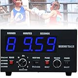 Klassischer Box-Intervall-Timer, Professioneller Gym Timer, Tragbarer Boxing Training Timer mit Led Anzeige, Wählbarer Trainingszeit und Zykluswiederholungen, Gymnastik-Intervall-Timer,Blue