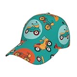 Hceaatb Unisex-Baseballkappe, farbig, Motorrad, Fahrrad, Trucker, niedriges Profil, verstellbar, Schwarz, Schwarz , Einheitsgröße