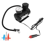 Garneck 12V Auto Luftkompressor Tragbare Reifenpumpe mit Manometer Geeignet für Auto Fahrrad und Ball für Notfälle und Unterwegs Kompakt und Leistungsstark