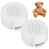 GOEDCH 2 Stück Diktiergerät für Stofftiere: Aufnehmbares Soundmodul mit 60 Sekunden Aufnahme, Mini Diktiergerät Spielzeug Zum Sprechen Spielzeugzubehör für Stofftier-DIY, Klarer Klang