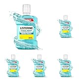 LISTERINE Cool Mint Mundwasser 1000 ml, antibakterielle Mundspülung mit ätherischen Ölen und intensivem Minzgeschmack, Zahnpflege-Spülung reduziert Zahnbelag und bekämpft wirksam Mundgeruch