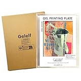 GELELF Gel-Druckplatte der neuen Generation, verbesserte Formel, Druckplatte für Geldruckkunst, Gel-Monoprinting-Set, Druckzubehör, kein Altern und Blasenbildung (A4: 20,5 x 25,5 cm)