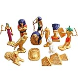 Opvonxeh Ägyptian Figuren, berühmte Architekturspielzeuge, dekorative Figur, kognitive Kreative, Sturdy Collectible Figuren für Damen, Mädchen, Schule, Fans, Jungen, Männer, Heimprojekte
