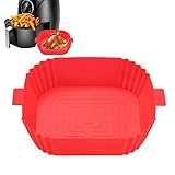 Dimweca Silikon, wiederverwendbare Air Fryer Basket Liner, hitzebeständiges Zubehör für Luftfritteuse, sicher zu verwenden in einer Mikrowelle, Backofen, Spülmaschine, Gefrierschrank