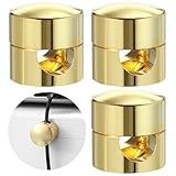 Nogeqi 3 Stück Gold Kabelhalter Decke Aluminium, Deckenpins für Kabel für Affenschaukel Lampe, Aufputz-Kabelhalter Wand Mit Schrauben und Dübeln für Textilkabel Zuhause Büro Auto