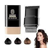 Haarfärbestift, 2-in-1 Instant Haarfärbekamm mit Farbe, Temporärer Haarfärbestiftbürste, Wasserfester Und Schweißfester Haarfärbestift,für graues Haar Instant Hair Color Stick