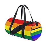 WowPrint Sporttasche / Turnbeutel, Regenbogen, wasserdicht, Handtasche, Yoga-Tasche, Schultertasche, Wochenendtasche, Reisetasche, Duffel Bag für Erwachsene, Herren, Damen, Unisex, mehrfarbig