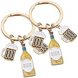 FOMIYES 2Stücke Kreativer Bier Schlüsselanhänger Taschenhängedekoration Für Bierliebhaber Für Freunde Bierpartys
