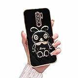 TTVV Miagon Kaninchen Ständer Hülle für Xiaomi Redmi 9,Cute Mädchen Dünn Galvanisierte Schutzhülle Weiches Case Bumper mit Hase Halter Kickständer