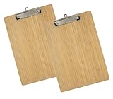 WEDO Klemmbrett DIN A4 aus Bambus, nachhaltiges Schreibbrett aus Holz, Clipboard für Büro und unterwegs, braun, natur (Braun 3er Set, 32,5 x 22,5 x 1,3 cm)