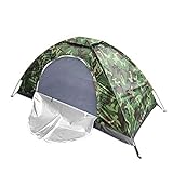 Generic Kuppelzelt Tragbar und Praktisch 1-2 Mann Tarnzelt Wasserdicht Winddicht Für Outdoor Camping Wandern Leichtes Zelt