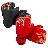 GALPADA 2 Paare Sparring Boxhandschuhe PU Thai Kickboxhandschuhe rutschfest Langlebig Bequem für Sandsacktraining und Thaibox Jungen und Mädchen Trainingshandschuhe
