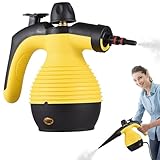 Handdampfreiniger, Tragbarer Dampfreiniger für Zuhause, 350ml Mini Multifunktions-Dampfreiniger mit Sprühfunktion, Dampfreinigungswerkzeug-Set für Küchenecken Gelb