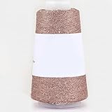 VICIYOO Pailletten-Glitzergarn, 50 g/Knäuel, 1800 m, Stoff, metallisches Strickgarn