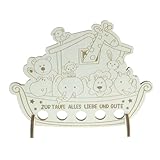 Geldgeschenk Zur Taufe, Arche Noah Taufe Geschenk Aus Holz Geschenk Holz Deko für Freunde, Familie, Frauen und Männer - 20x16x0.5cm