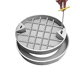 LXHELIVERY Unsichtbarer Schachtdeckel Aus Edelstahl Mit Rahmen, Einbau-Kanaldeckel Aus Metall Mit Sockel Für Hofeinfahrten, Abwasserbeckenabdeckung(80 cm/31.4 in)