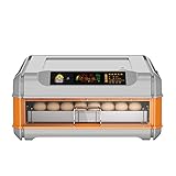 QUSYZD Eier-Inkubator, digitaler Geflügelbrutautomat, Brutmaschine mit Temperaturregelung, für Hühner-, Enten-, Vogel-, Wachtel-, Gänse- und Taubeneier, landwirtschaftlich,56 Egg
