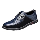 Herren Lackiertes Leder-Obermaterial, britisches Spleißen, Business, Freizeit, Herren, Lederschuhe, Flugbegleiter-Schuhe, blau, 42 2/3 EU