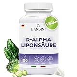 Bandini® ALA Alpha-Liponsäure | Hochdosiert Alpha Lipoic Acid | Alpha Liponsäure zur Unterstützung von Kreislauf, Leber & Nervensystem - Antioxidans | 100 Kapseln | Vegan, Laborgeprüft, GVO-frei