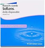 Bausch + Lomb SofLens Daily Disposable Tageslinsen, sphärische Kontaktlinsen, weich, 90 Stück BC 8.6 Mm / DIA 14.2 / -2.50 Dioptrien